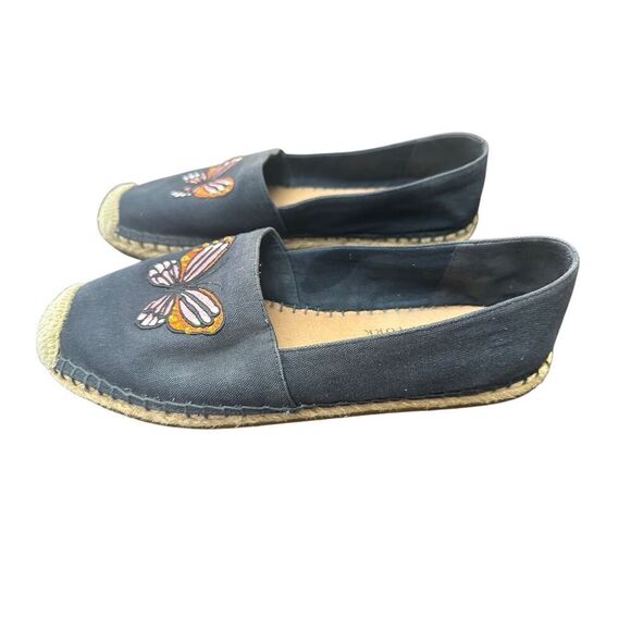 Kate Spade Aflutter Butterfly Embroidery Espadrille Flat Loafer Women Size 9B - Picture 2 of 8